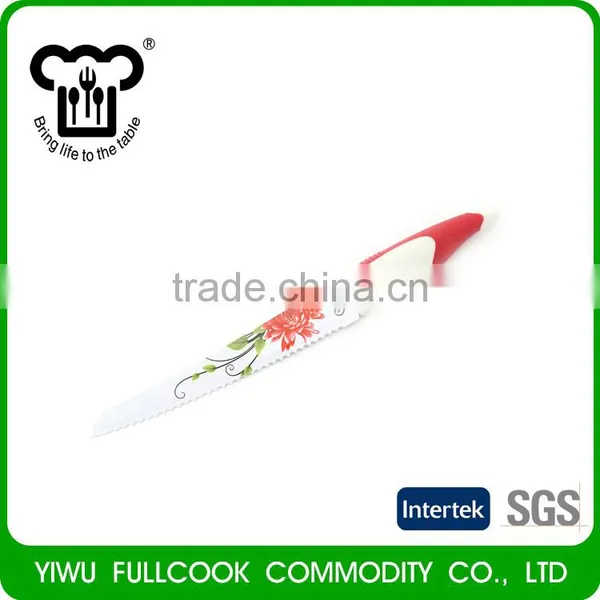 Industry Leader Red Flower Pattern Bread Meat Fruit Vegetable Paring Knife Set photo-2