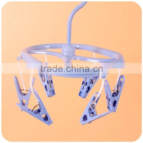 C215 Drying Clothes Plastic Hanger With Clips Ellipse Shape photo-4