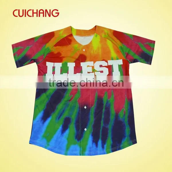 Baseball Jersey,Wholesale Polyester/spandex Heat Transfer Printing Custom Design Fashion Custom Design Baseball Jersey photo-5