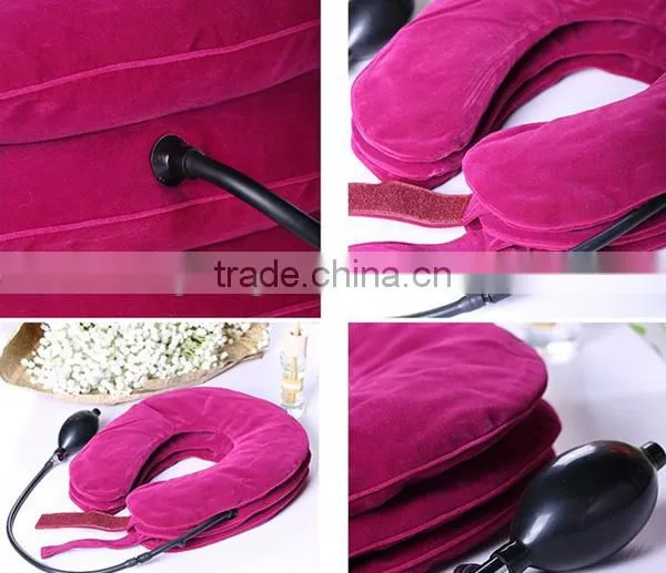 Shuoyang Hot Air Pump Neck Brace Soft Adjustable Cervical Traction Neck Traction for Stiff Neck photo-2