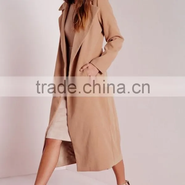 OEM Service Best Selling Lady Oversized Camel Winter Coat photo-2