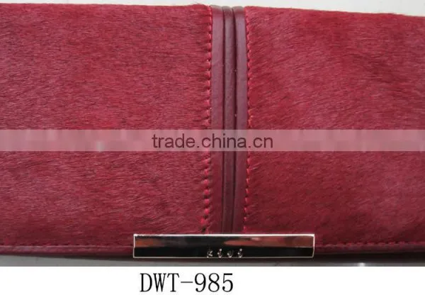Fashion New Stylish Horse Hair Cowhide Genuine Leather Wallet photo-3