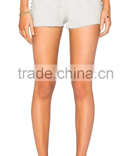 MGOO New Summer Slim Fit Gym Wear Athletic Shorts Women Hot Sexy Girls Short Pants With Raw Cut Hems photo-3