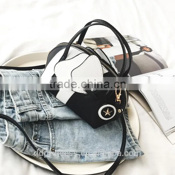PU Crossbody Bag for Girls Women Lady Black Animal Deign Cute Kid Bag photo-2
