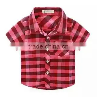 2016 Baby Clothes Cheap Custom Wholesale China Plaid Fashion Thicken Clothing Winter Boys Short Sleeve Polo T-shirt photo-2