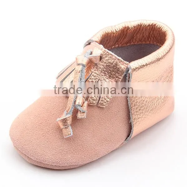 Mix 5 Color Baby Shoes Girl Cute Pink Baby Leather Moccasins photo-4