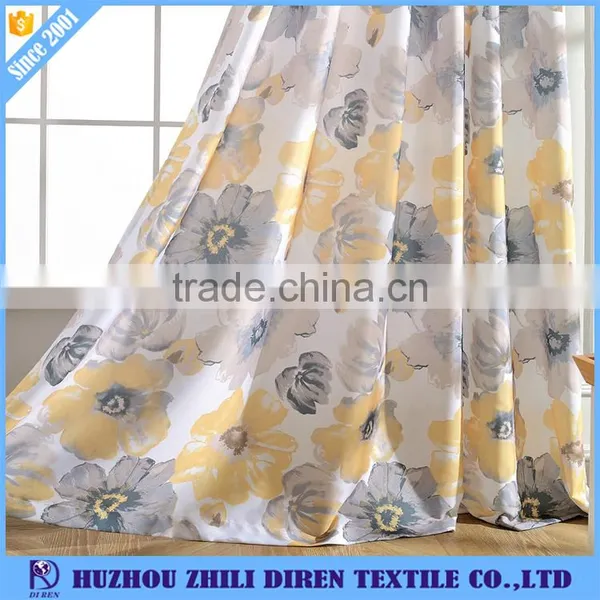 Cheap Floral Printed Oriental Curtains Fabric photo-5