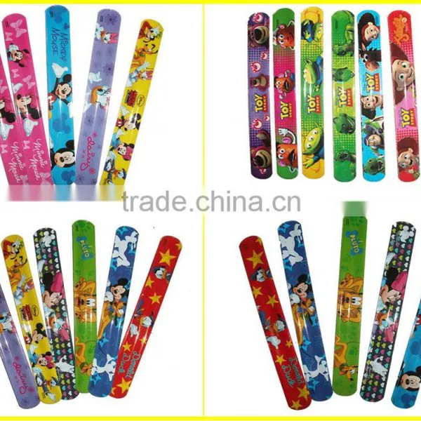 Kids Color Print Slap Bracelets Cartoon Print Slap Band photo-4