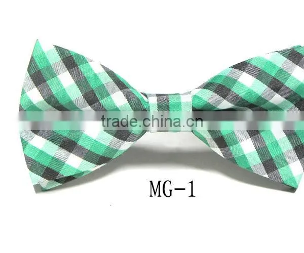 Cotton Checkered Children Kid Boy Toddler Baby Child Pre Tied Neck Bow Tie photo-2