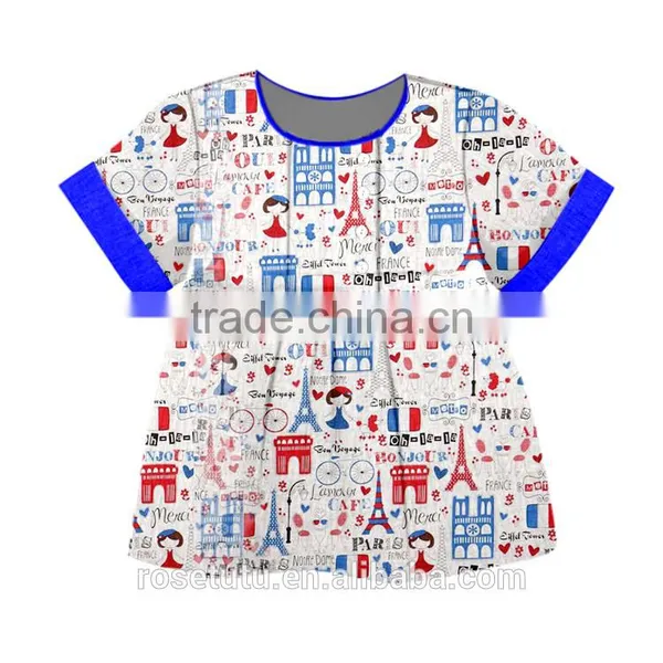The Tall Tower is Accompanied by a Very Nice Blue Cotton Girl With Short Sleeves
