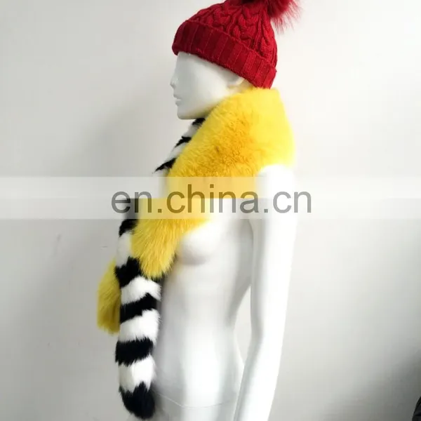Fashion Top Quality Women Winter New Style Cheap Ladies Fox Fur Warm Scarf photo-6