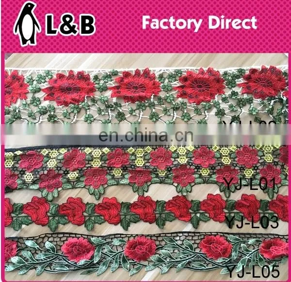 Factory Manufacture Multicolor National Style Embroidery Designs 3D Flower Lace photo-2