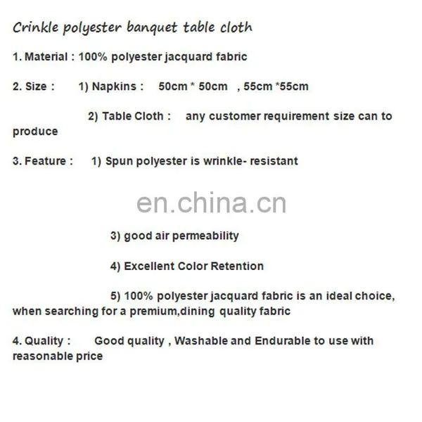 Hotel Crepe Table Cloth photo-3