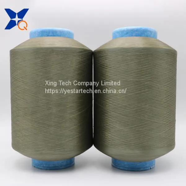 Copper Plated CuS Nylon 6 DTY Conductive Filaments 40D/12F Anti-Static Yarn for Anti Bacteria Textiles Fabrics-XT11854 photo-4