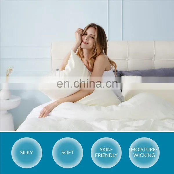 Superior Material Comfortable Breathability 100% Bamboo Silky Smooth Fiber Pillowcases photo-4