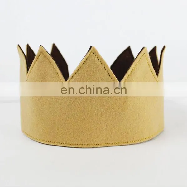 Wholesale Delicate Mini Felt Glitter Crown With Pearl photo-5