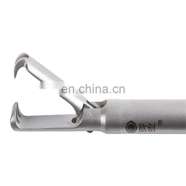 Geyi Autoclavable Laparoscopic Instruments 10mm Reverse Teeth Forceps With Stainless Steel Handle photo-6