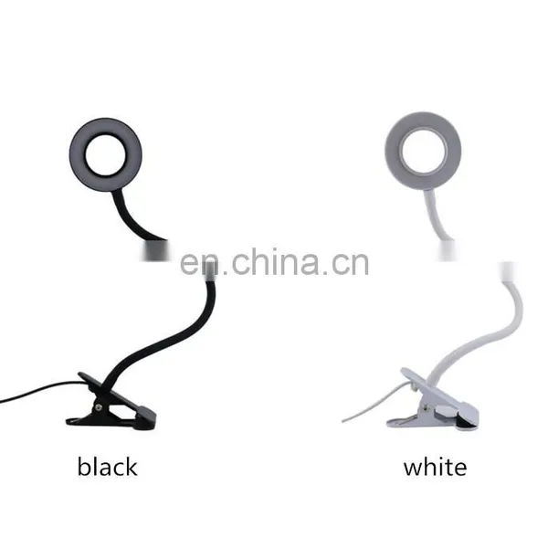 USB Powered Brightness Adjustable Eye Protection Learn Clip Black Table Lamp photo-7