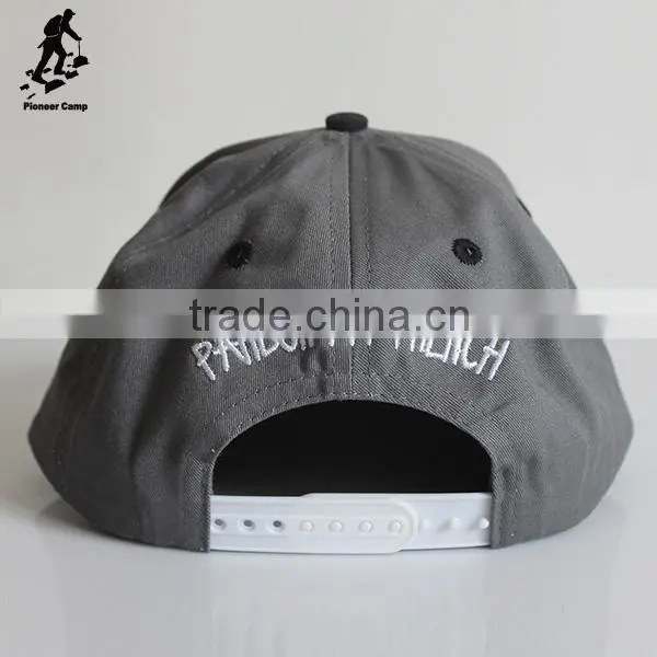 White Logo Gray Snapback Casquette Cap for Promotion photo-4