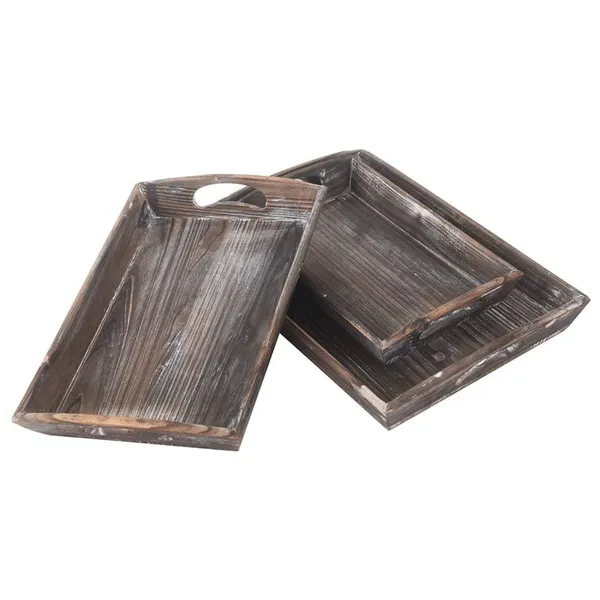 Pine Serving Tray With Washed Finish photo-3