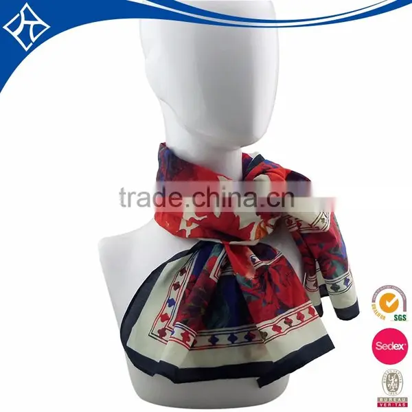 Production Woven Lady Pure Silk Christmas Scarf Long photo-2