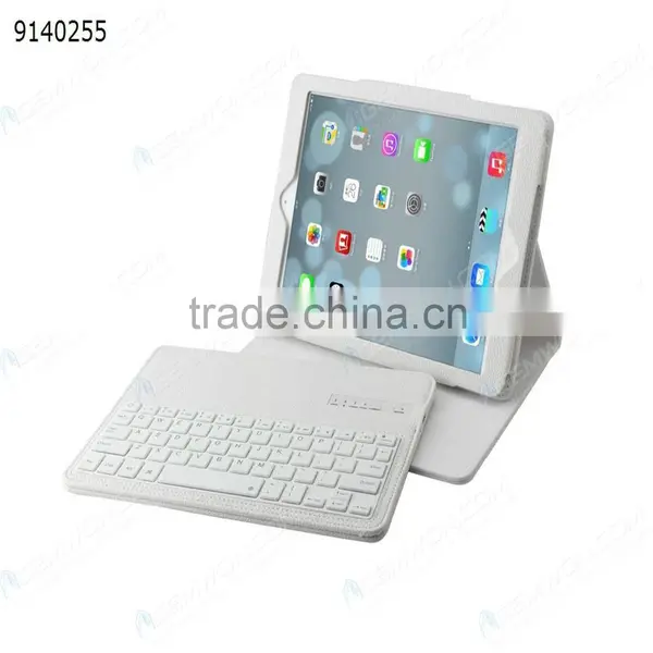 Bluetooth Keyboard for IPad Air,white Removable Plastic Keyboard With Synthetic Leather Case photo-2