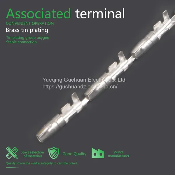DJ210-3.5 Plug Spring Brass Tin Plated Horizontal Feed Horizontal Strip Terminal photo-5