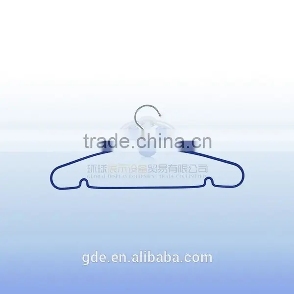 Cheap Laundry Hanger PVC Coating Blue Clothes Hanger