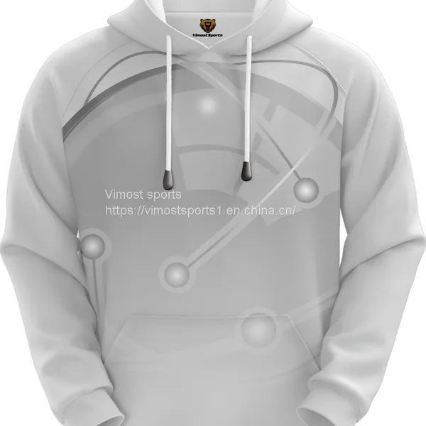 White Custom Sublimation Hoodie With High Quality photo-2