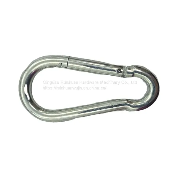 Galvanized Iron Track Shape U-shaped Quick Link Ring Outdoor Cross Border Buckle Spring Hook Safety Buckle Chain Link Buckle photo-3