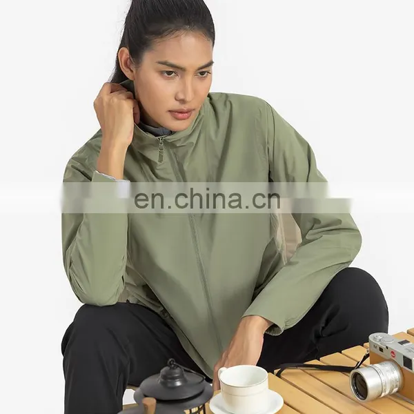 Custom Logo Winter Zipper Yoga Softshell Jacket for Women Waterproof Windbreaker Breathable Sports Jackets Outdoor Hiking Coat photo-5
