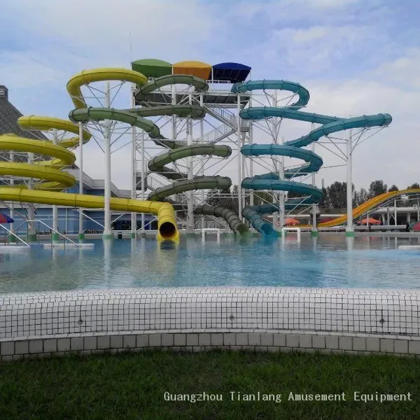 Water Park Fiberglass Slide Outdoor Combination of Large Children's Water Play Water House Water Village Slide Equipment photo-3