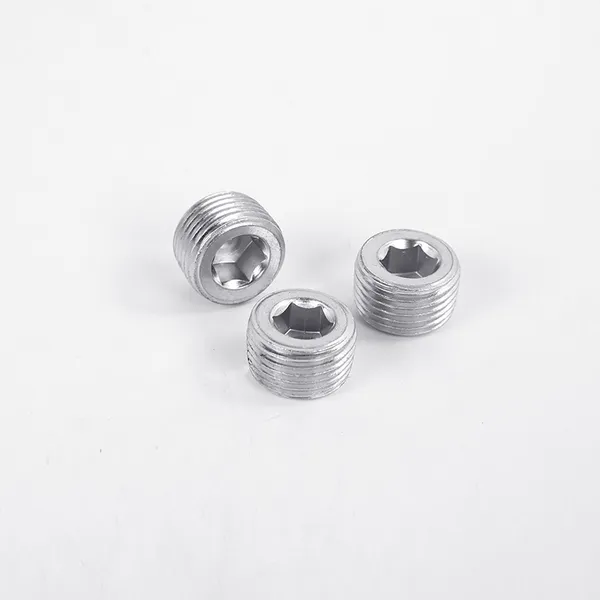 304 Stainless Steel Taper Thread Hexagon Socket Plug (Model 4TN), 1/8