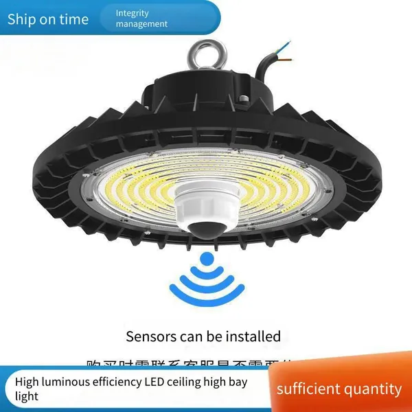 High Luminous Efficacy 3cct Dip Switch Adjustable Power Led High Bay Light (ufo Shape) for High Ceiling Warehouses With 0-10v Intelligent Dimming Function photo-5