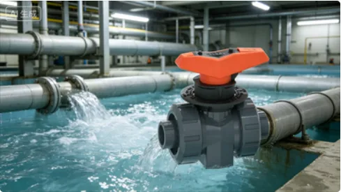 PVC Metering Ball Valve PVC-U Flow Control Valve for Water Treatment System Chemical Pipeline Control