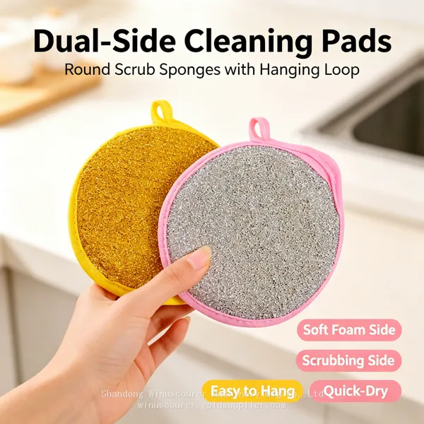 Household Wire Cleaning Pads Reusable Non Scratch Scrub Sponges for Kitchen Stove & Sink