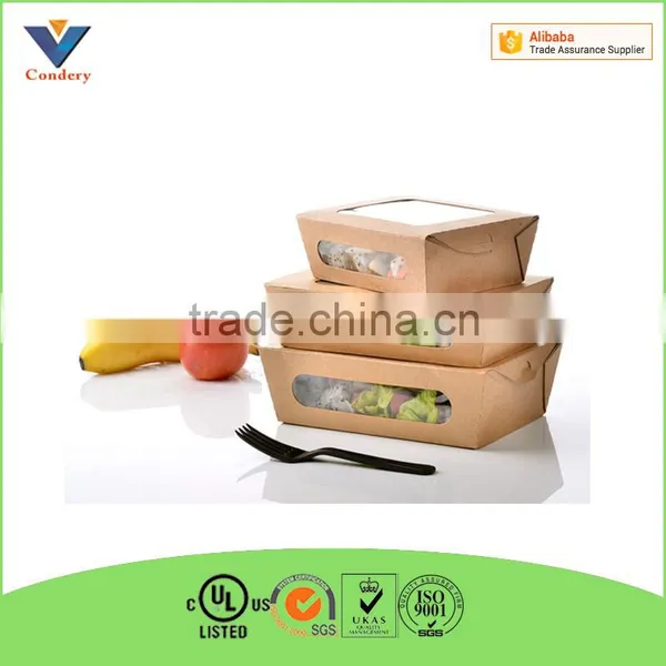 Custom PET Visualization Transparent Skylight Paper or Plastic Fast Food Box