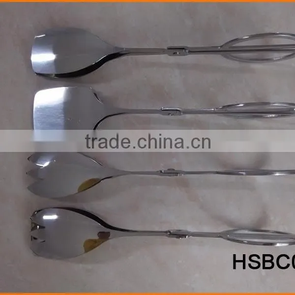 HSBC04 Stainless Steel Scissors Shape Food Tongs photo-2