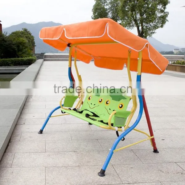 Lovely Cartoon Safety Baby Cradle Swing Metal Kids Patio Swing With Canopy Quality Choice photo-3