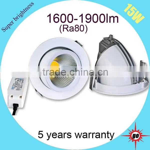 Ajustable Led Downlight 15w Dimmable Cob Led Gimbal Downlight photo-3