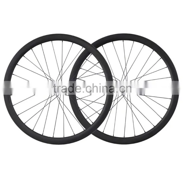 2016 High Grade Carbon Road Bike Wheels 700C 38mm Tubular Disc Brake Wheel Cyclocross Carbon Wheels photo-2