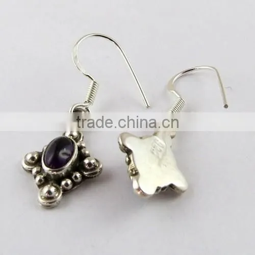 Rare Deep !! Amethyst 925 Sterling Silver Earring, Sterling Silver Jewellery, 925 Silver Jewellery photo-6