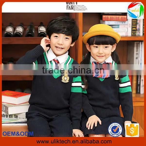 2016 New Arrival School Uniforms for Adults Sweater High School Uniforms Wholesale Children Primary School Uniform (ulik-020)