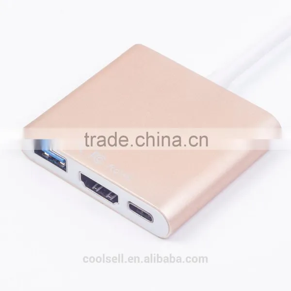 USB 3.0 type C HUB type c With 3 Ports hub for Apple The Macbook and Chromebook