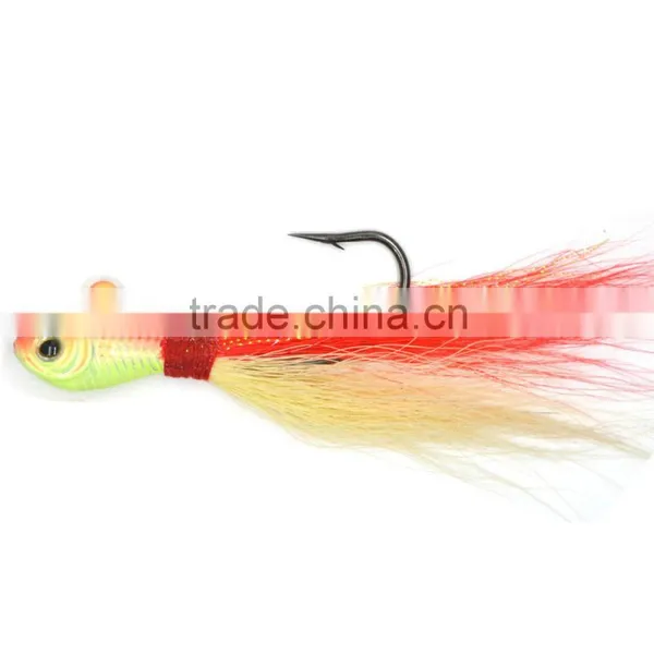 20 Piece High Quality CFF002 China Wholesale Fishing Lures/ Fish Bucktail Jig/ Bucktail Jig With Hook photo-4