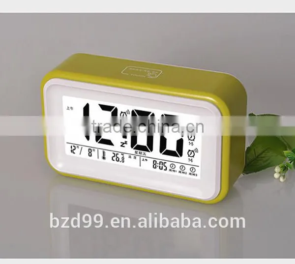 New Design Promotion Item Smart Voice Telling Multi-functional USB Digital LCD Display Alarm Clock photo-3