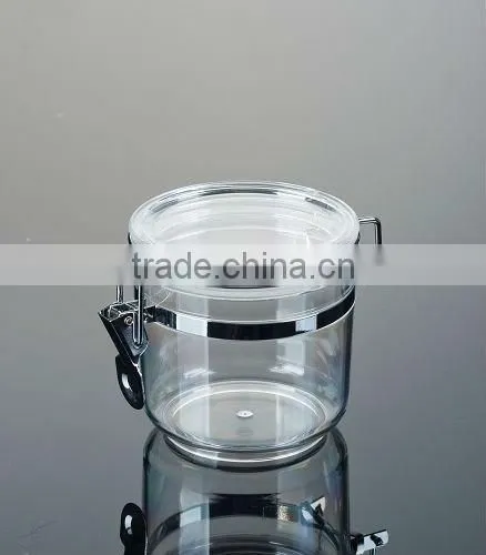 Clear Square PET,PS Kilner Jar Body Care Seal Jar