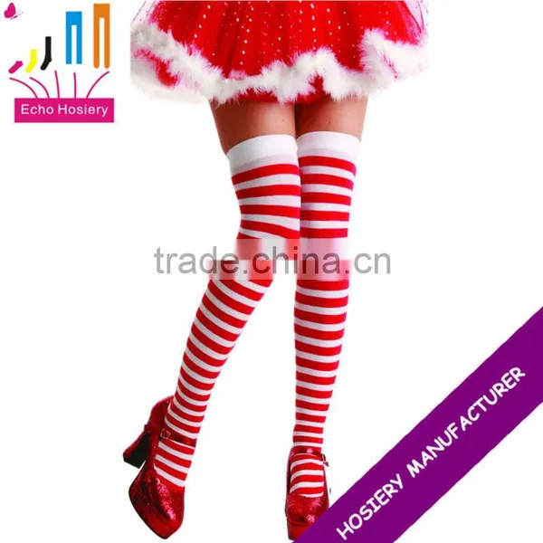 Ladies Red and White Stripe Wholesale Christmas Stockings