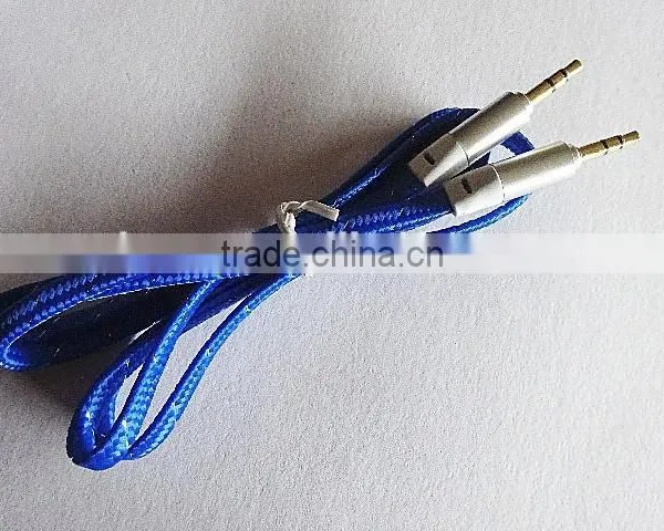 Wholesales DC3.5mm Flat Braid Metal Audio Cable photo-6