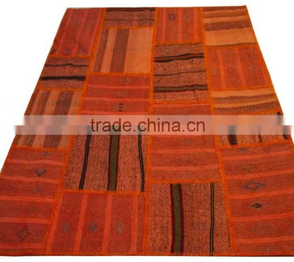 Patchwork Rug - Handwoven Vintage Turkish Rug photo-3